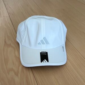 NWT Adidas Women’s Superlite 3 Hat, white / silver metallic